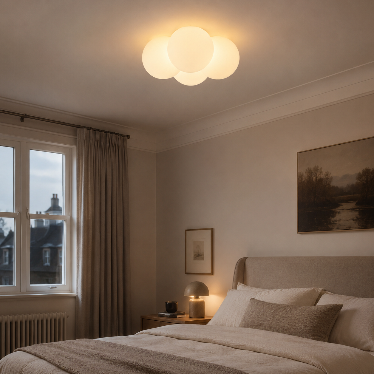 Nordic Cloud LED Ceiling Light for Nursery & Bedroom, Flush Mount or Pendant