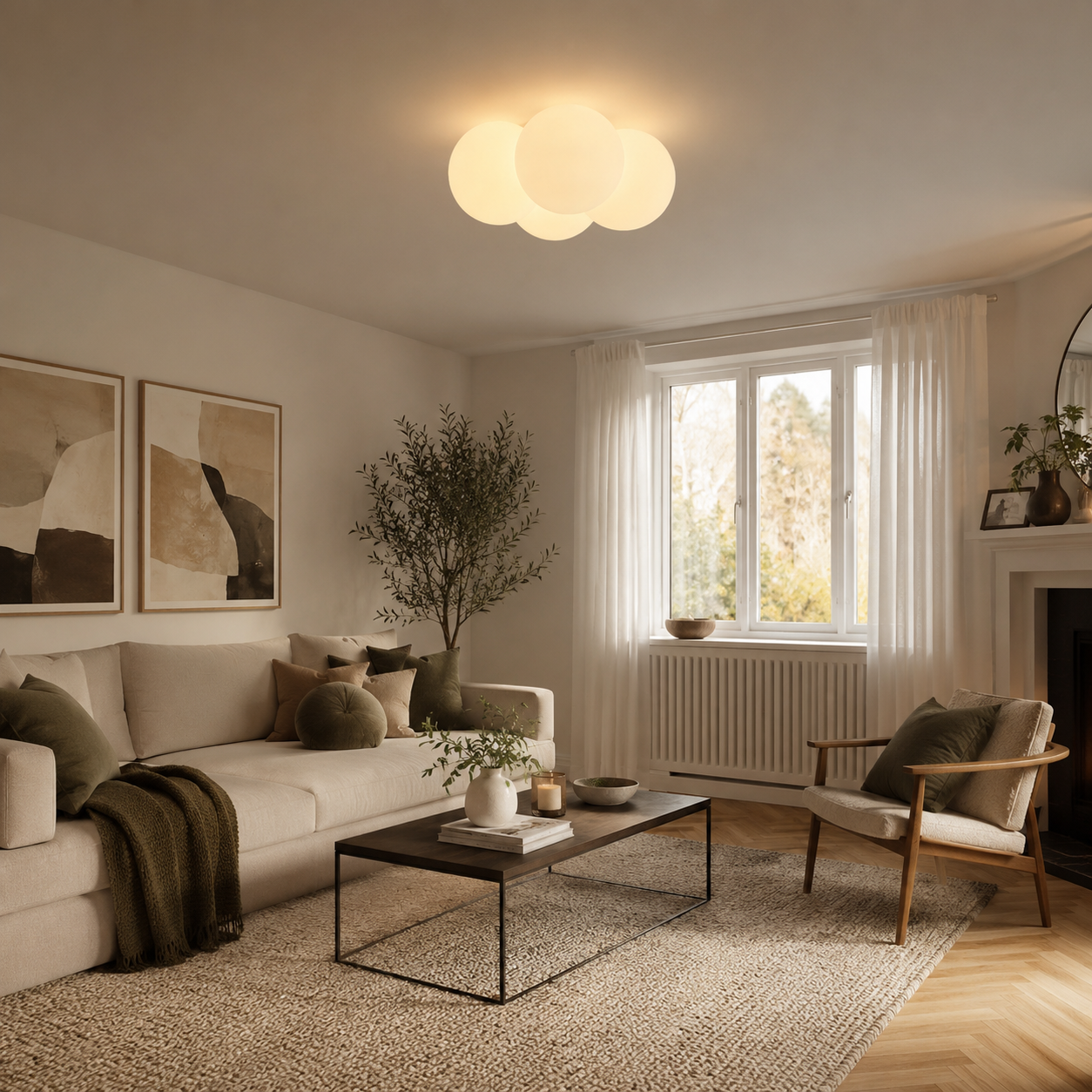 Nordic Cloud LED Ceiling Light for Nursery & Bedroom, Flush Mount or Pendant