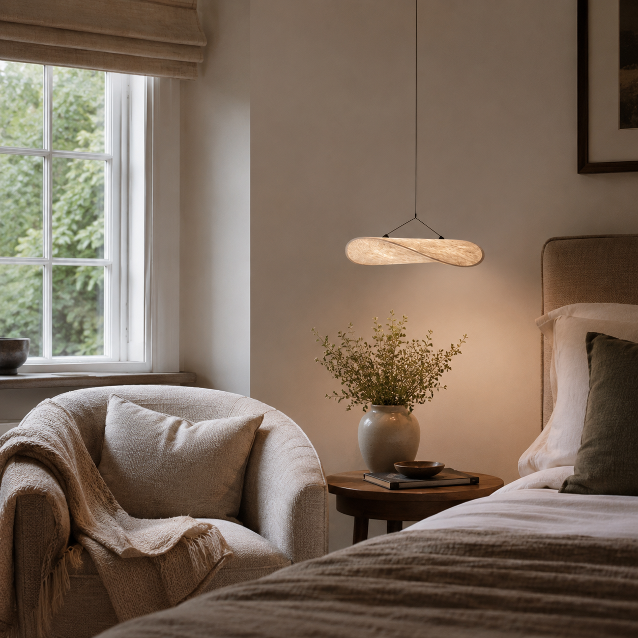 Japandi Sculptural LED Ceiling Light – Pendant Lamps for Dining Room & Living Room