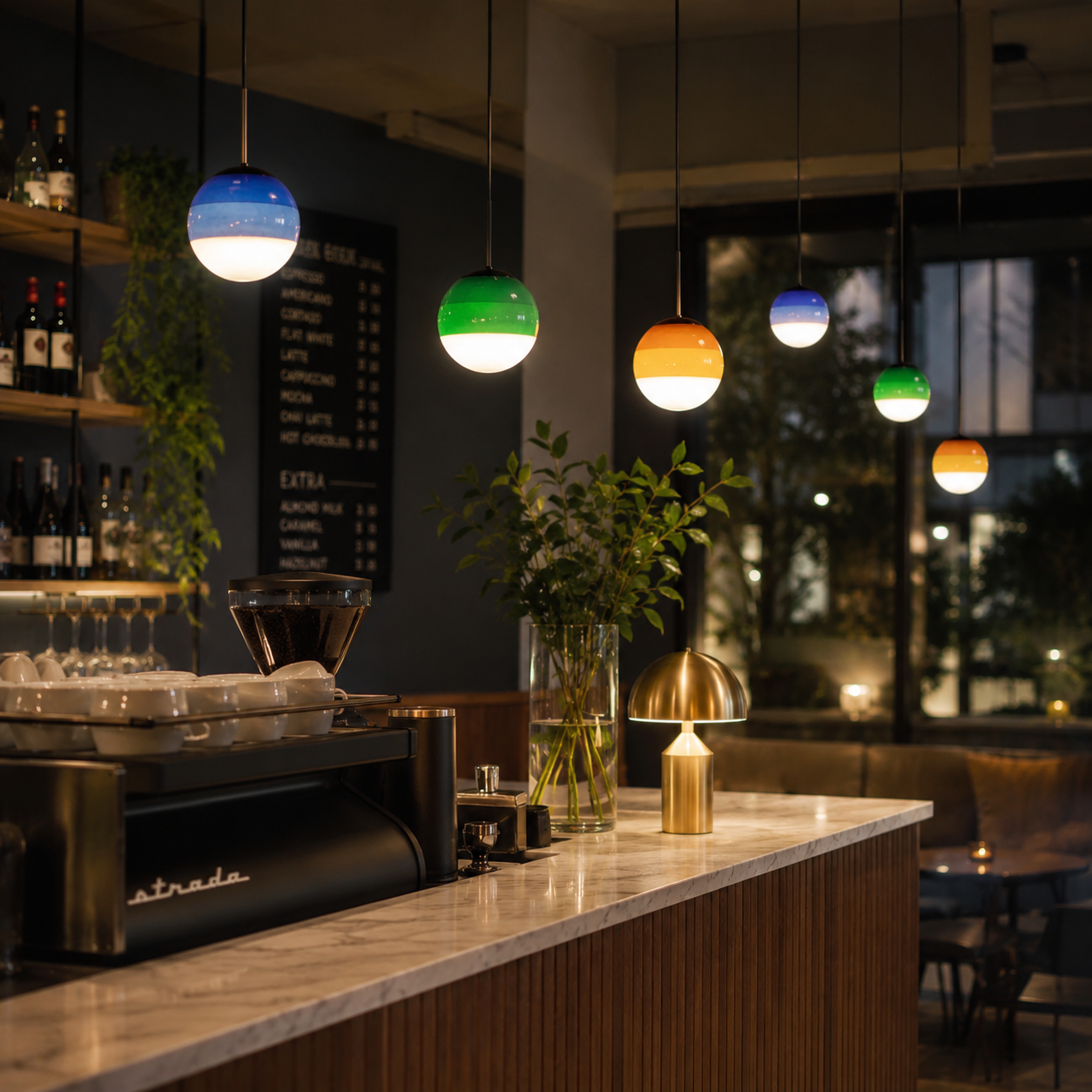 Gradient Glass Pendant Light – Coloured Ombré Ceiling Light