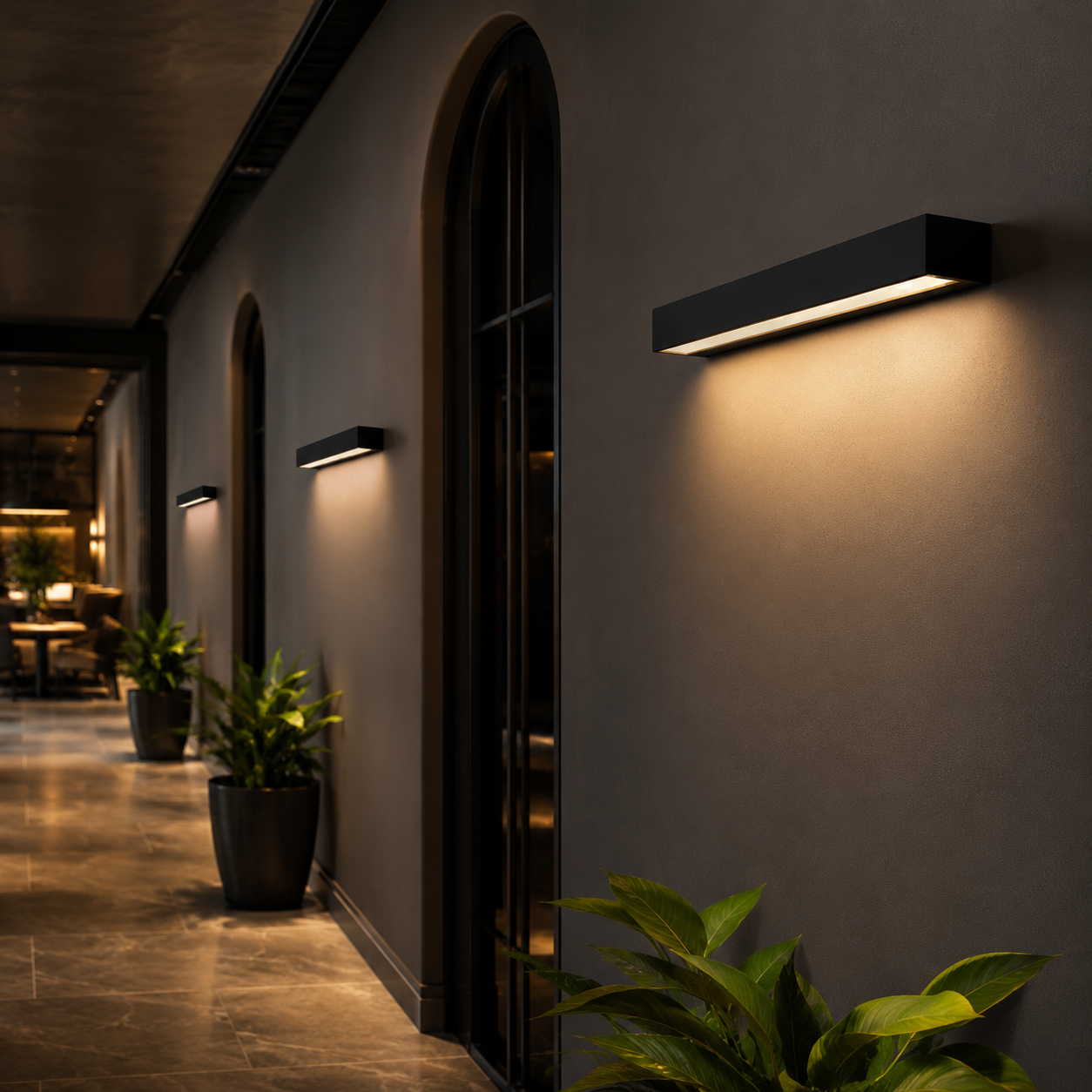 Modern Outdoor Wall Light, Waterproof LED Garden & Porch Sconce
