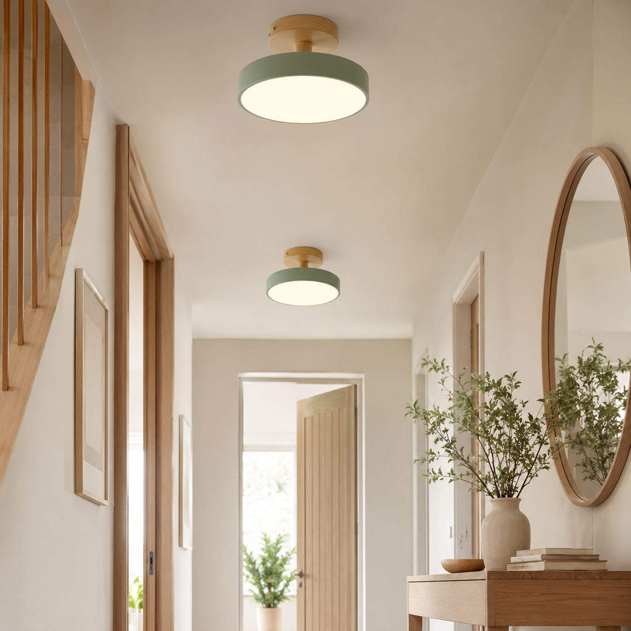 French Macaron LED Ceiling Light, Colourful Minimalist Flush Mount