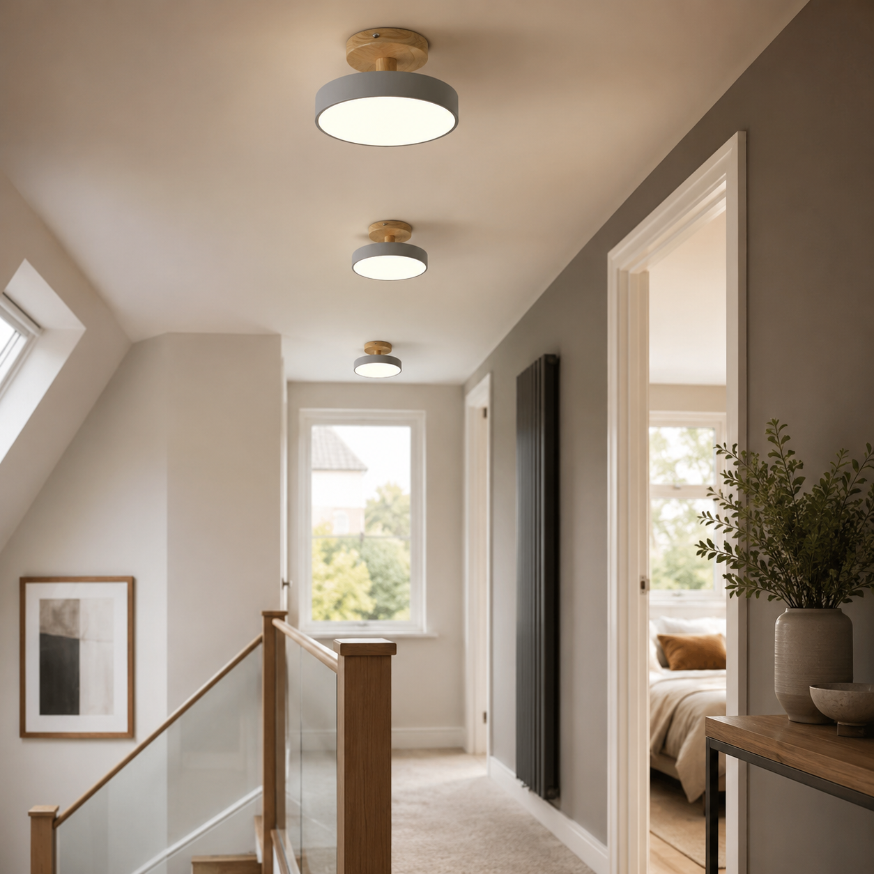 French Macaron LED Ceiling Light, Colourful Minimalist Flush Mount