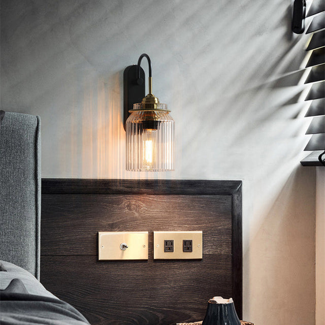 Industrial Glass Shade Funnel Wall Lamps 4