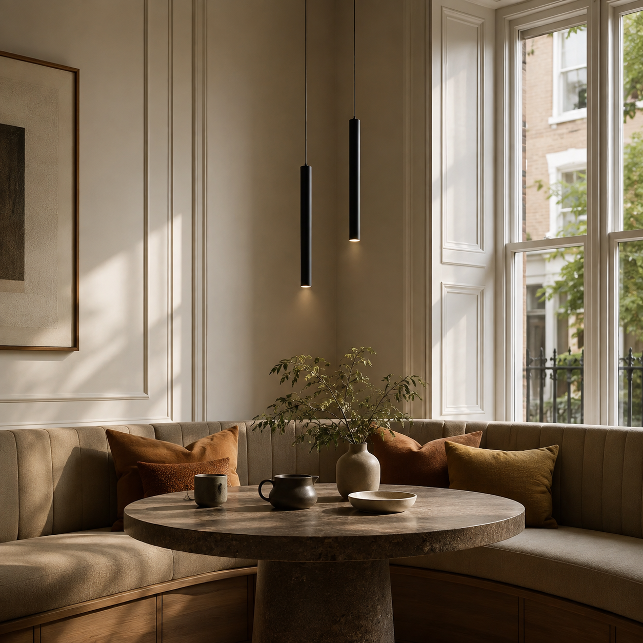 Black Cylinder Pendant Light, Nordic LED Ceiling Lamp for Kitchen Island & Dining Table