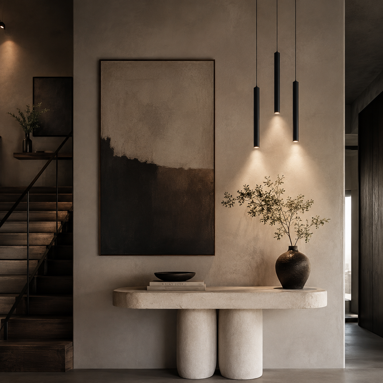 Black Cylinder Pendant Light, Nordic LED Ceiling Lamp for Kitchen Island & Dining Table