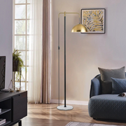 Modern Black Floor Lamp Metal Hooded Living Room-1