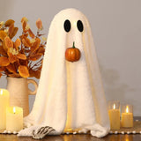 Light-Up Halloween Ghost Decoration with Pumpkin – Scary Velvet Outdoor Halloween Decoration for Home and Party Decor 2