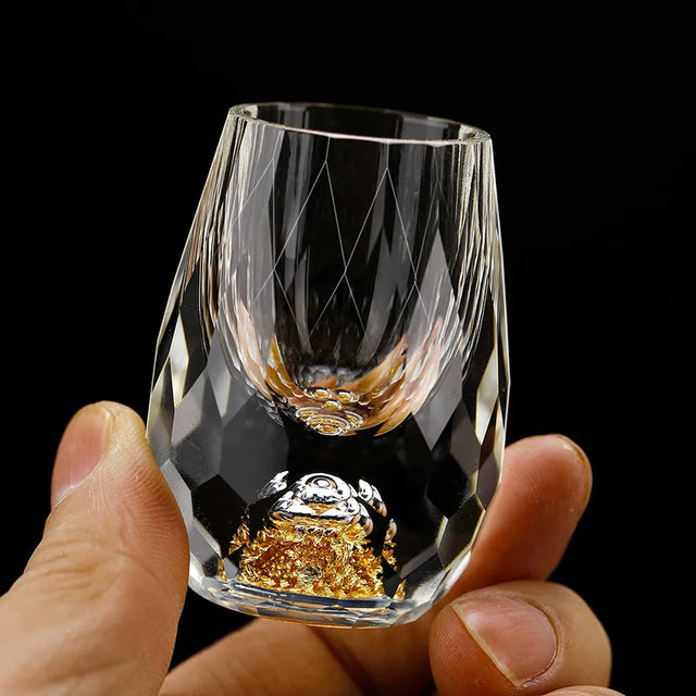Auréa Crystal Glass – Handcrafted Luxury with Gold Accents