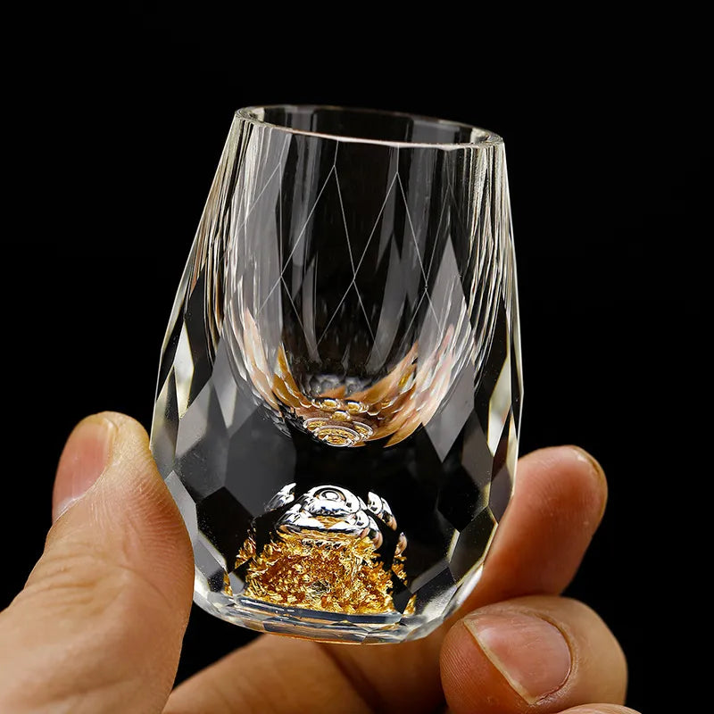 Auréa Crystal Glass – Handcrafted Luxury with Gold Accents