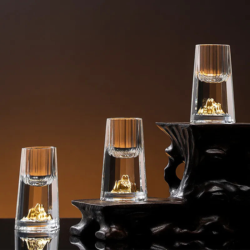 Auréa Crystal Glass – Handcrafted Luxury with Gold Accents