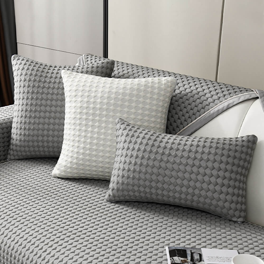 Luxury Solid Color Ice Silk Anti-Scratch Couch Cover