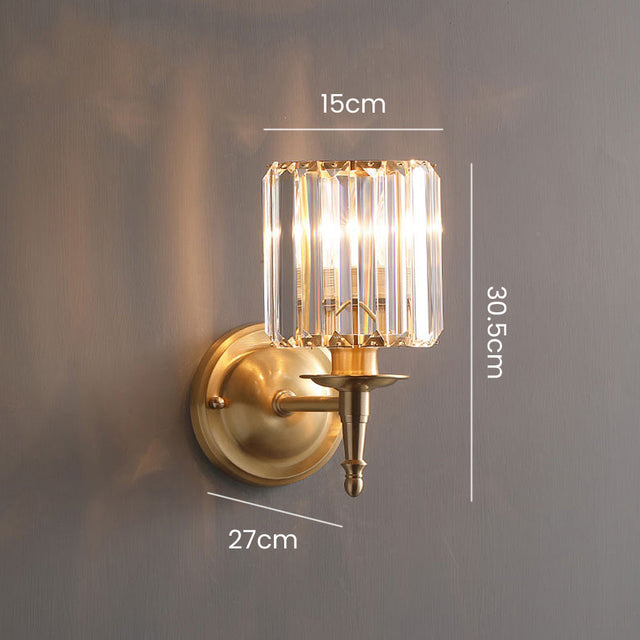 Luxury Clear Crystal Small Wall Light 6