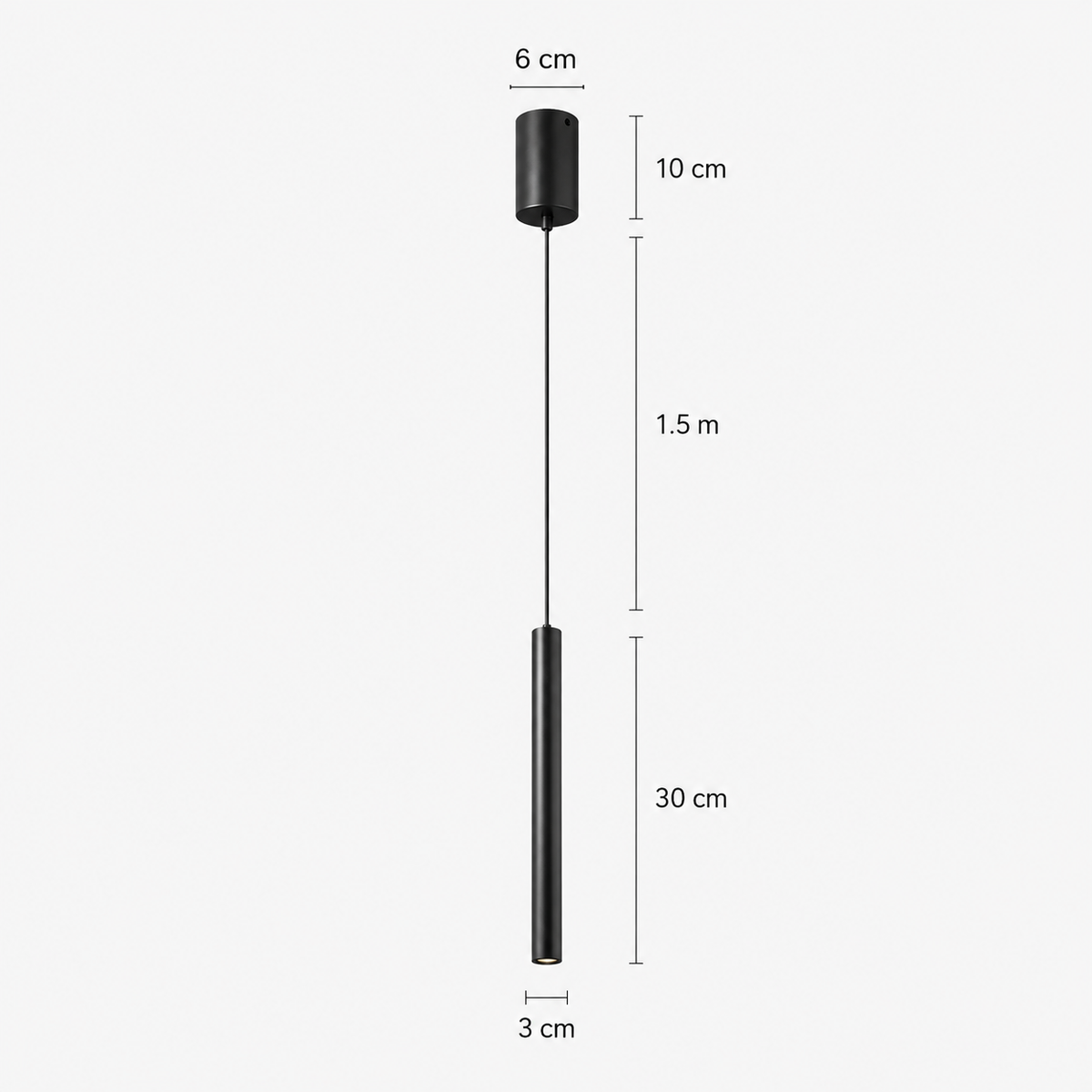 Black Cylinder Pendant Light, Nordic LED Ceiling Lamp for Kitchen Island & Dining Table