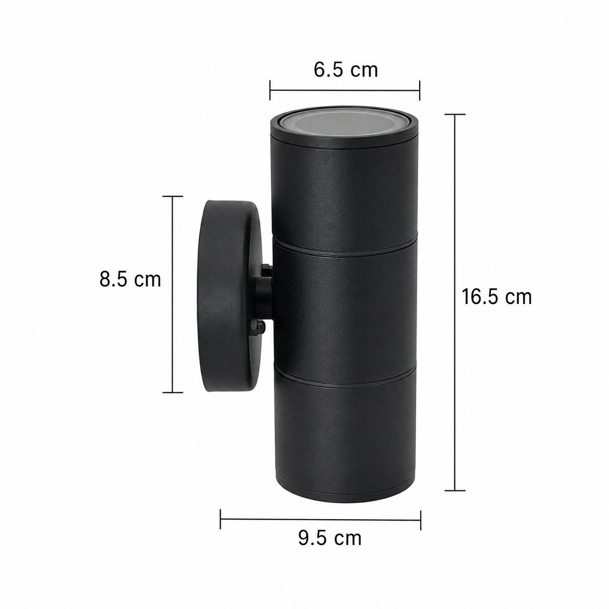 Cylindrical Up Down Outdoor Wall Light, Waterproof Garden Light