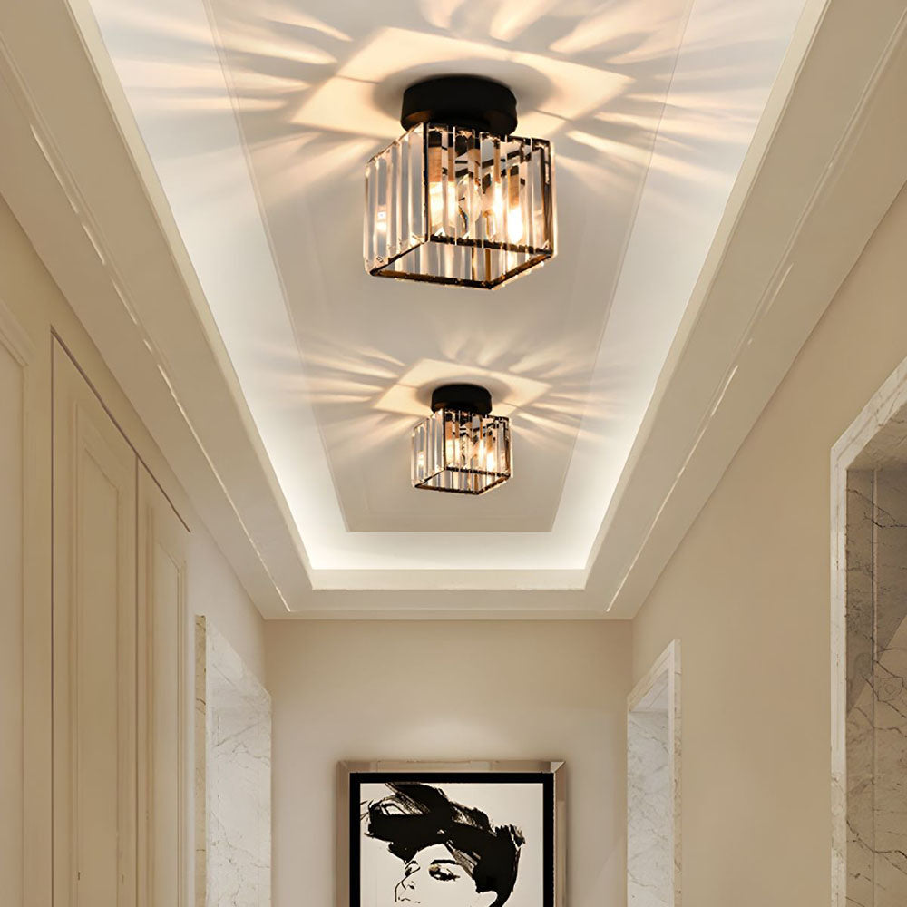 Modern 1-Light Hallway Flush Mount Ceiling Light 0
