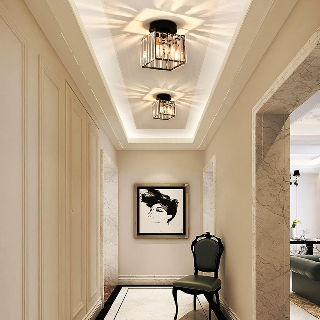 Modern 1-Light Hallway Flush Mount Ceiling Light 2