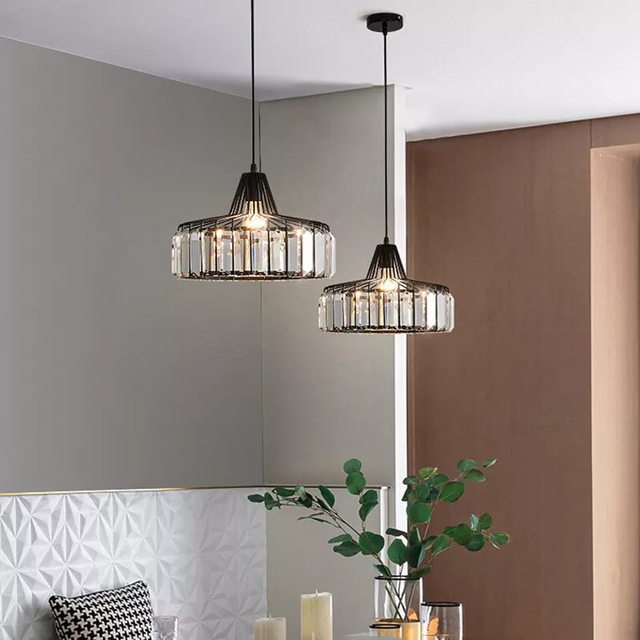 Modern Black Crystal Pendant Light 6