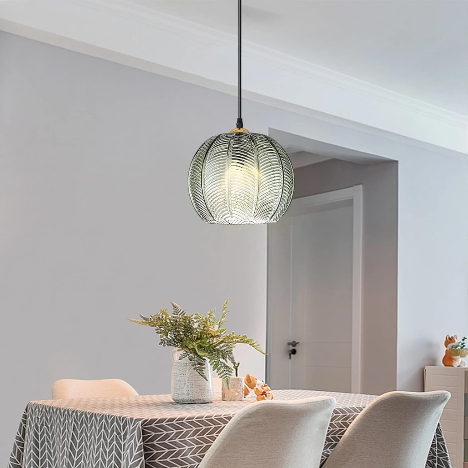 Modern Green Glass Hanging Lamp 0