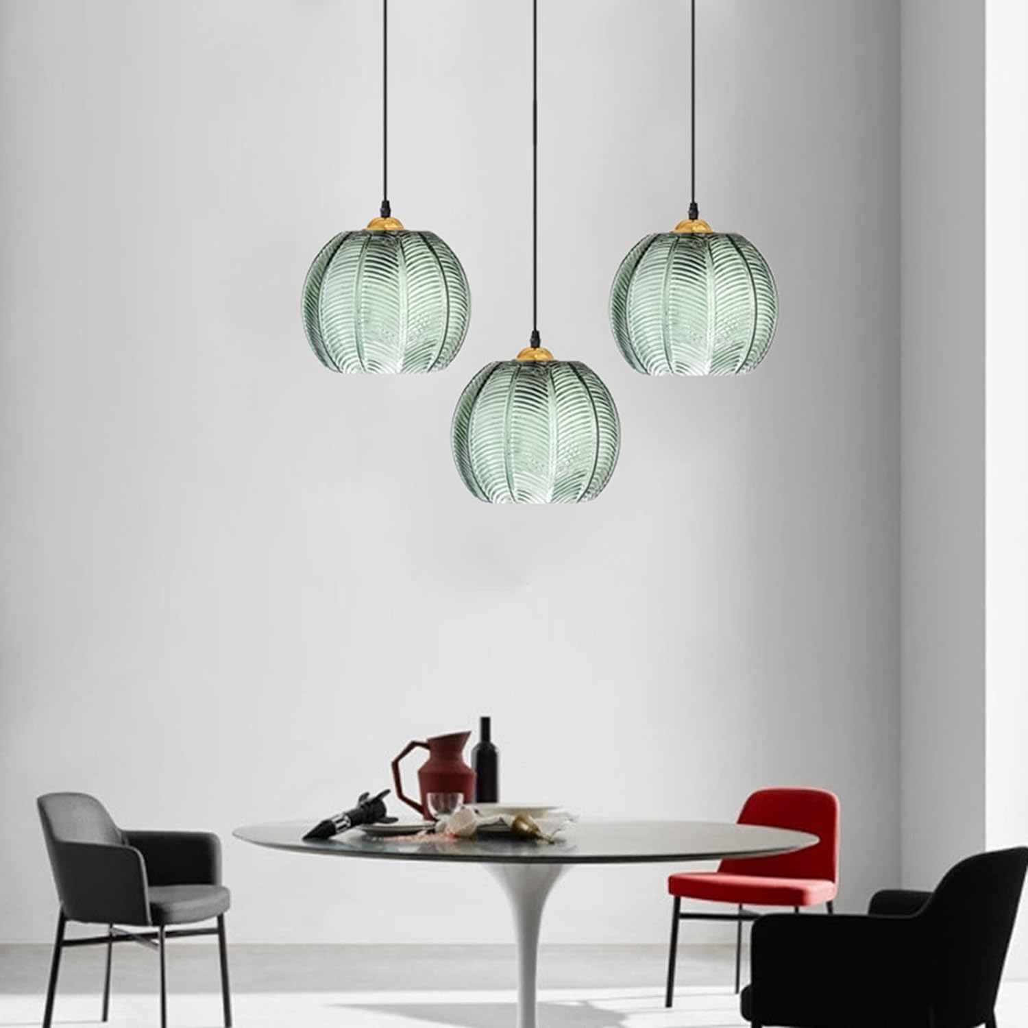 Modern Green Glass Hanging Lamp 1