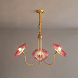 Modern Lotus Leaf Glass Living Room Chandelier 10