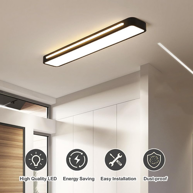 Modern Nordic Minimalist Long LED Ceiling Lighting 2