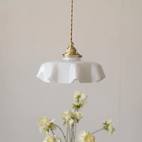 Modern Romantic Glass Ribbon Edge Pendant Light 1