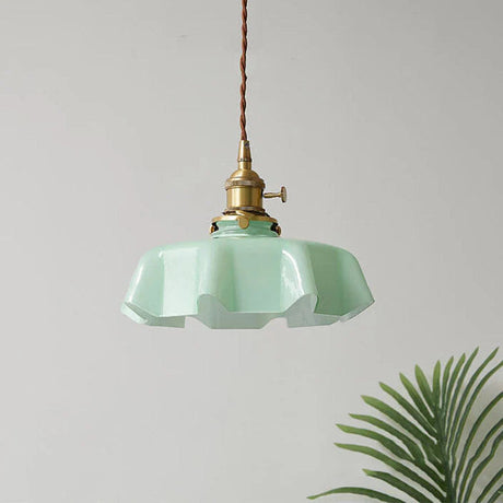 Modern Romantic Glass Ribbon Edge Pendant Light 11