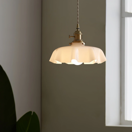 Modern Romantic Glass Ribbon Edge Pendant Light 2