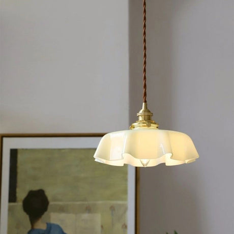 Modern Romantic Glass Ribbon Edge Pendant Light 3
