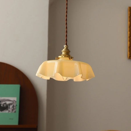 Modern Romantic Glass Ribbon Edge Pendant Light 5