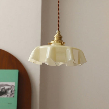 Modern Romantic Glass Ribbon Edge Pendant Light 7