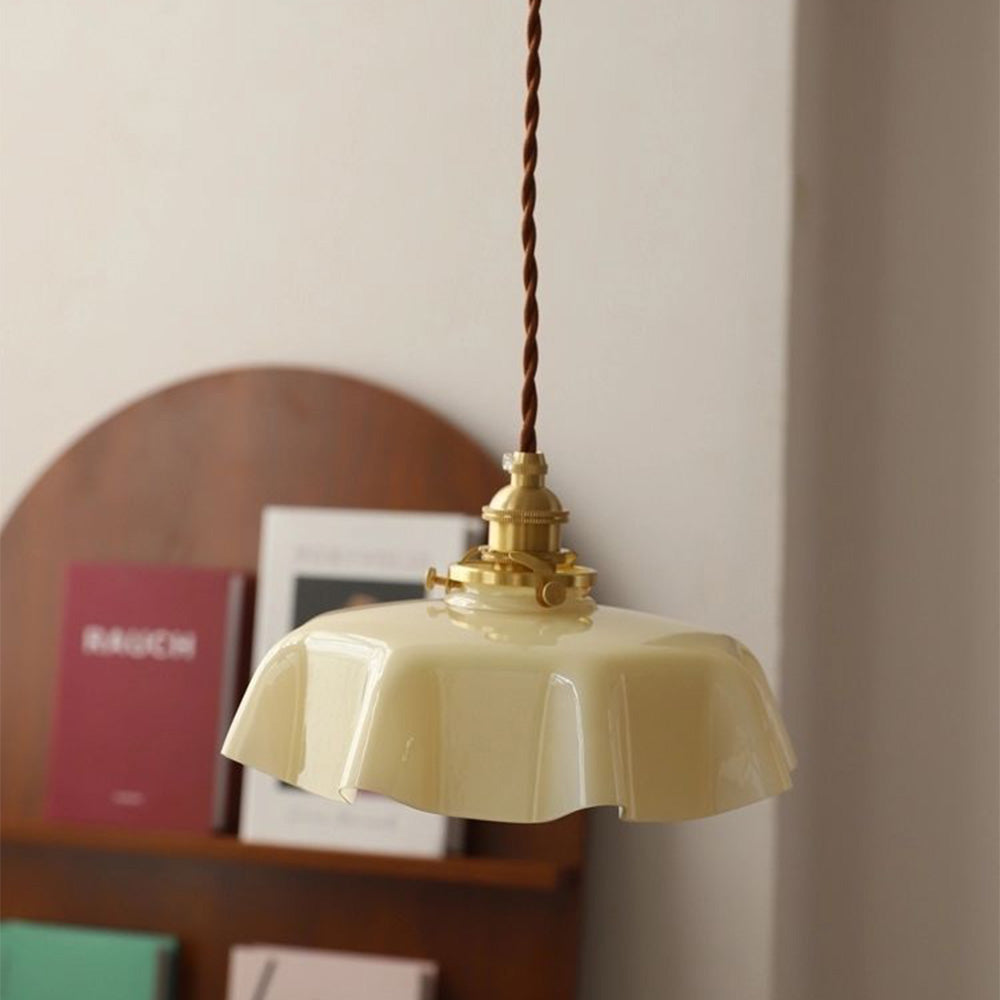 Modern Romantic Glass Ribbon Edge Pendant Light 8