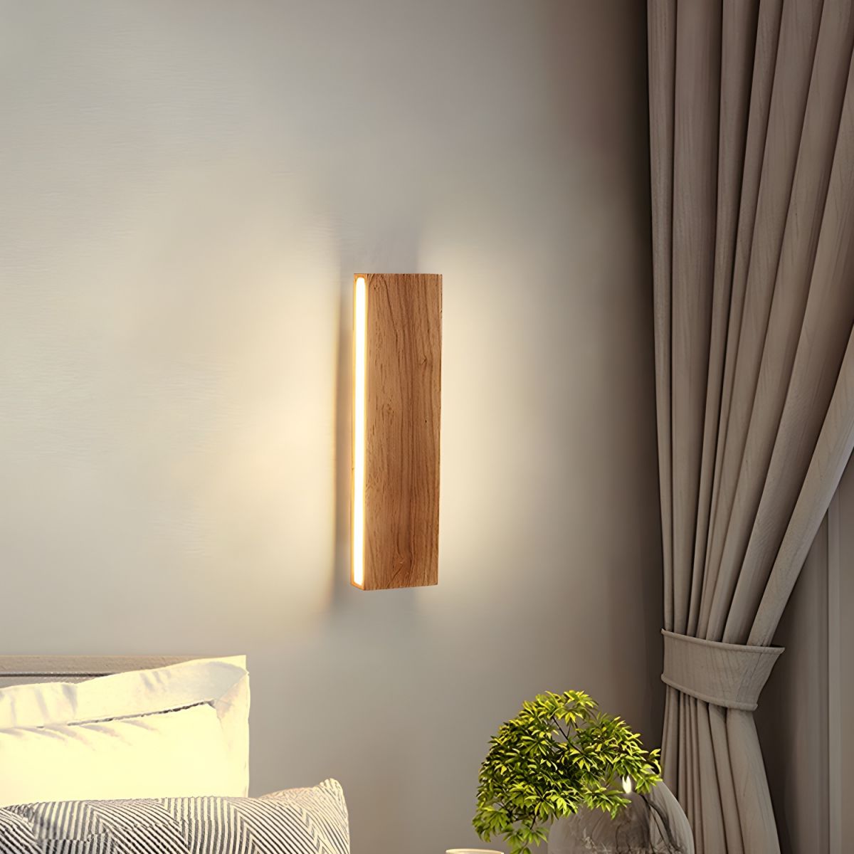 Modern Rotatable Wood Hallway LED Wall Lights 1