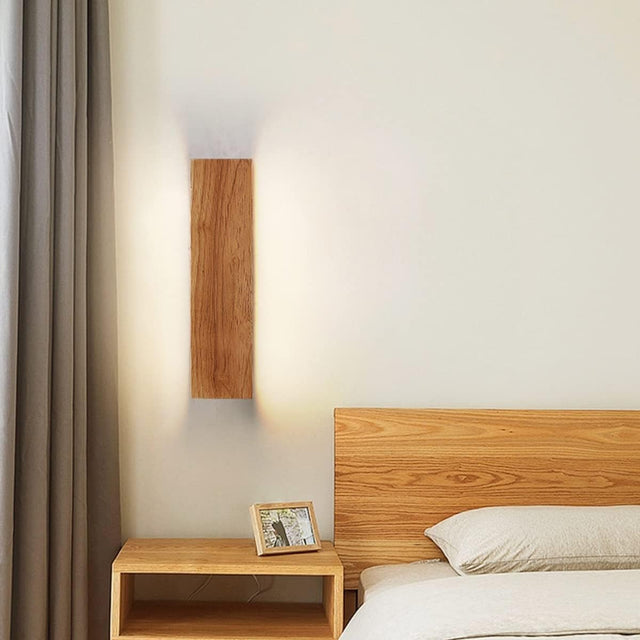 Modern Rotatable Wood Hallway LED Wall Lights 12
