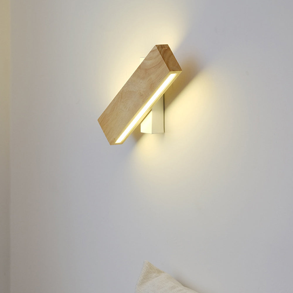 Modern Rotatable Wood Hallway LED Wall Lights 4