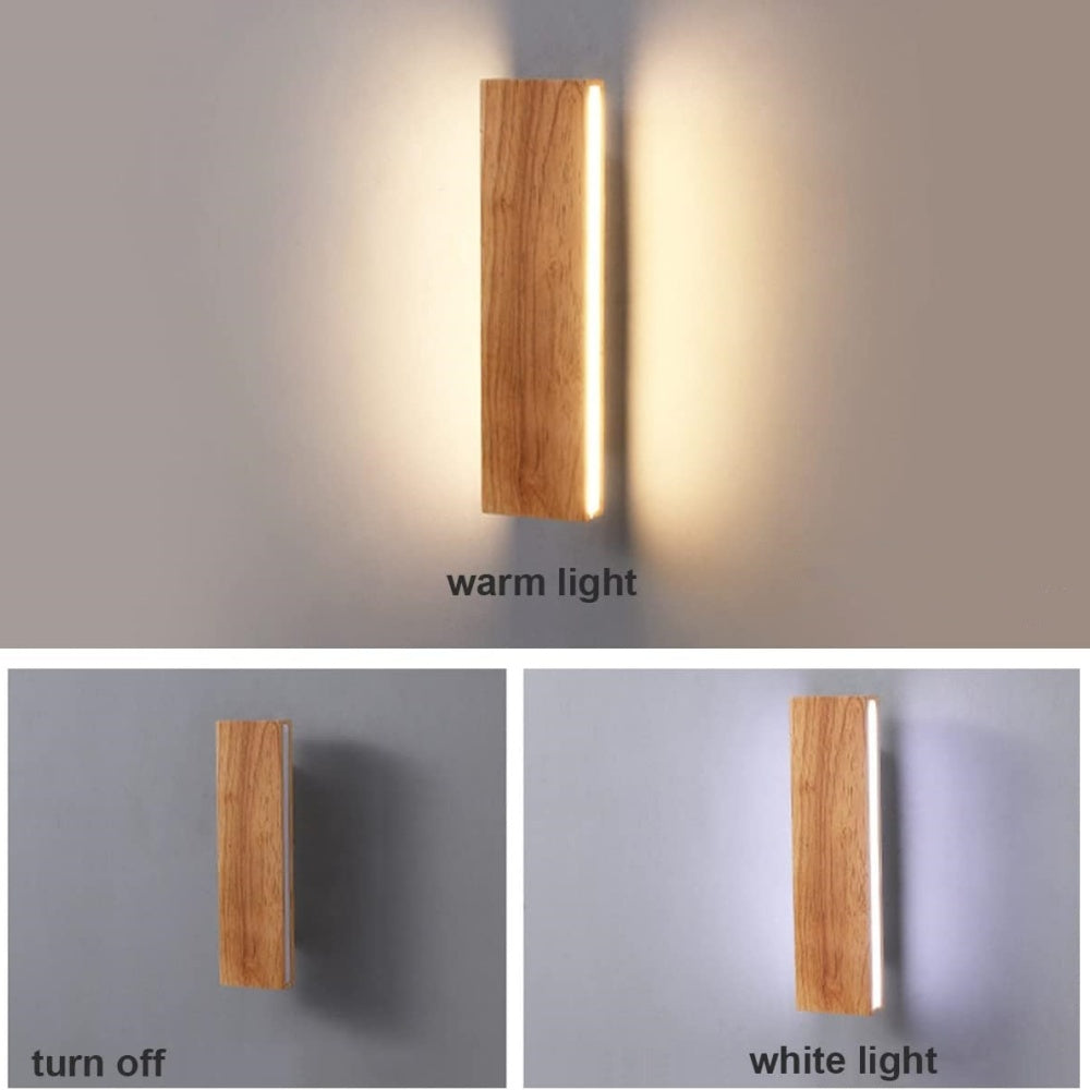 Modern Rotatable Wood Hallway LED Wall Lights 5