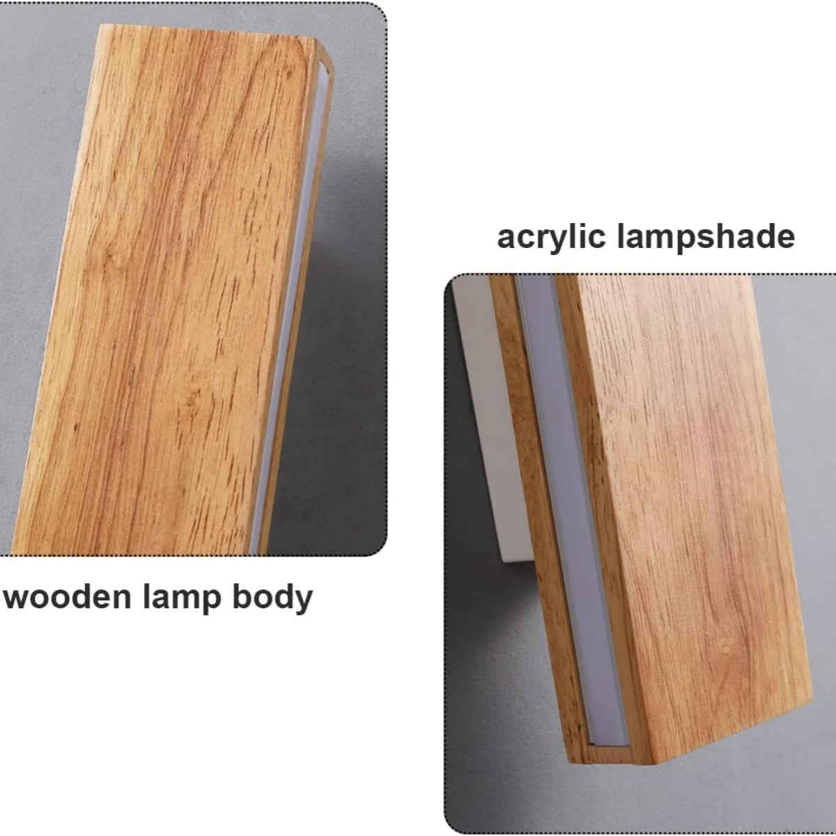 Modern Rotatable Wood Hallway LED Wall Lights 6