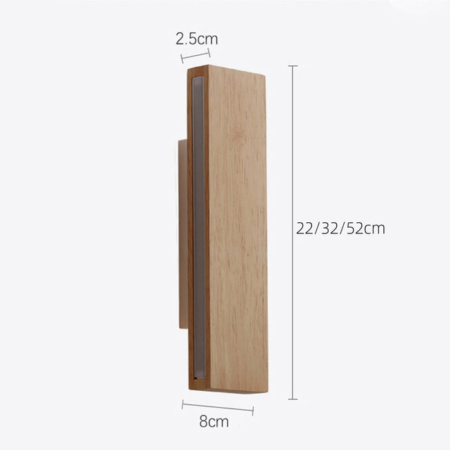 Modern Rotatable Wood Hallway LED Wall Lights 8