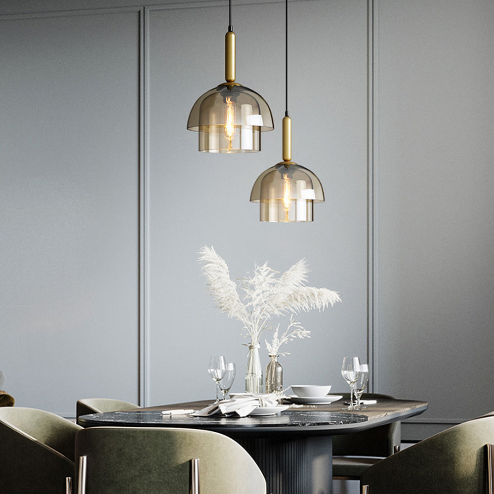 Modern Simple Glass Dome Ceiling Pendant Lights 0