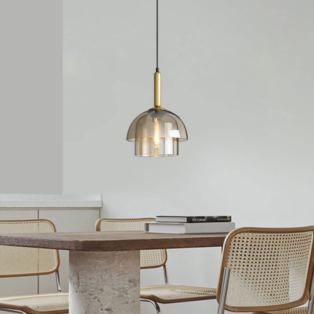 Modern Simple Glass Dome Ceiling Pendant Lights 6
