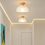 Modern Solid Wood Glass Ceiling Lamp 0