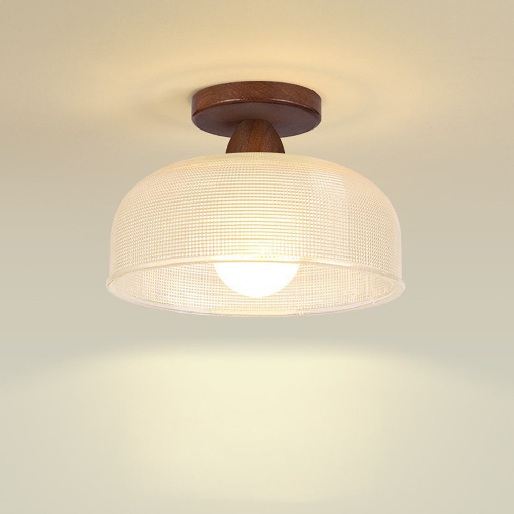 Modern Solid Wood Glass Ceiling Lamp 10