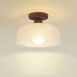 Modern Solid Wood Glass Ceiling Lamp 10