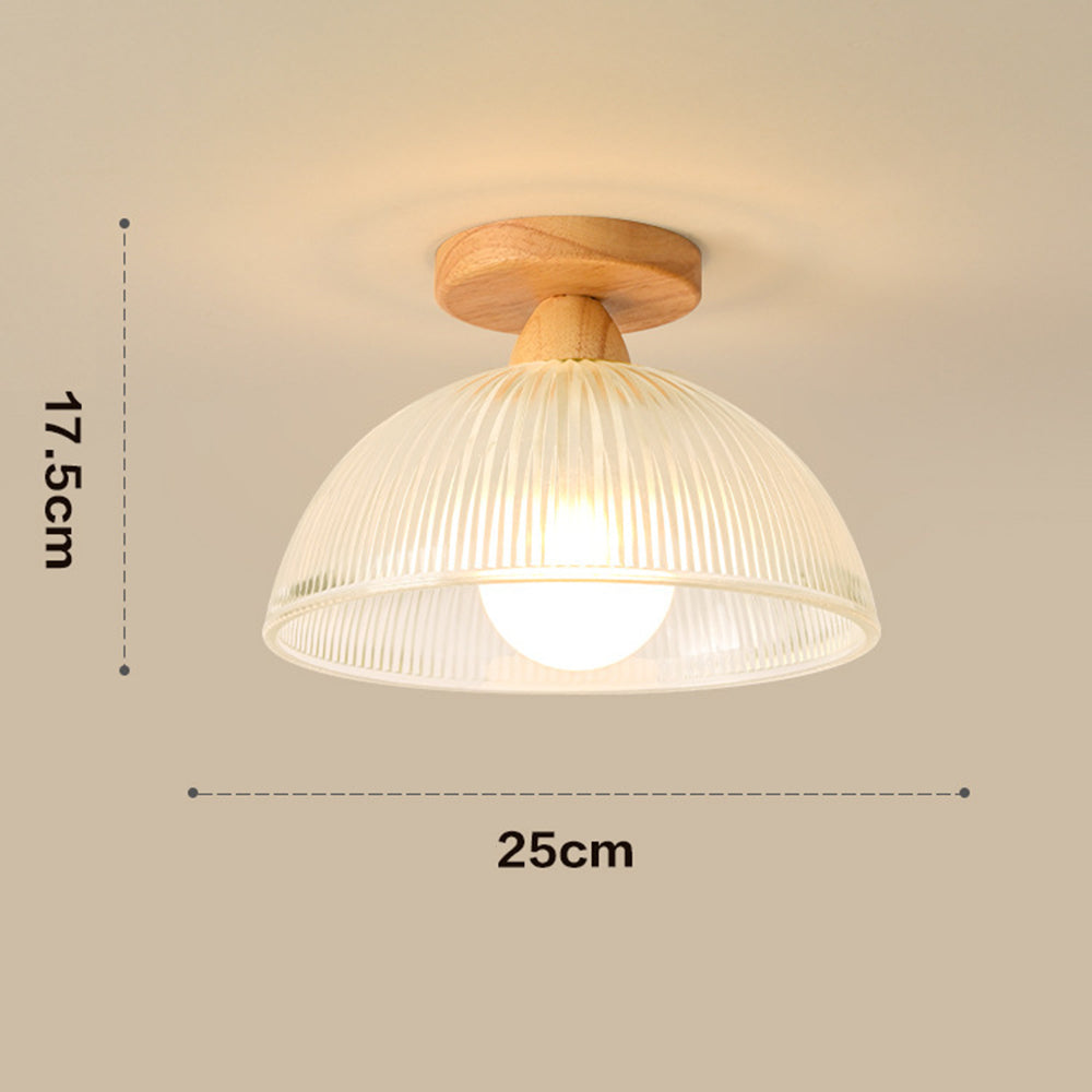 Modern Solid Wood Glass Ceiling Lamp 2