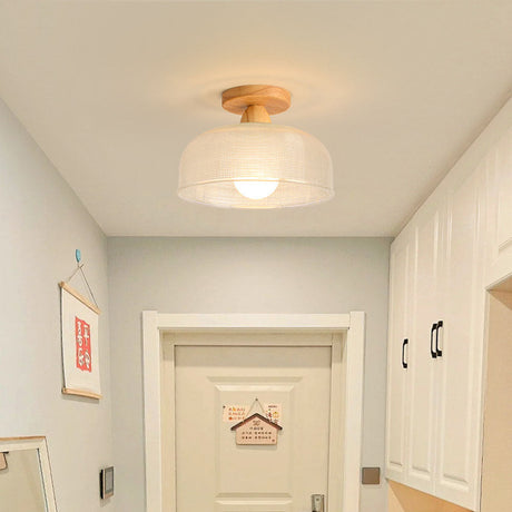 Modern Solid Wood Glass Ceiling Lamp 3
