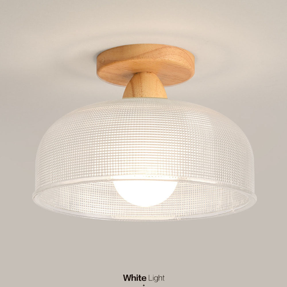 Modern Solid Wood Glass Ceiling Lamp 6