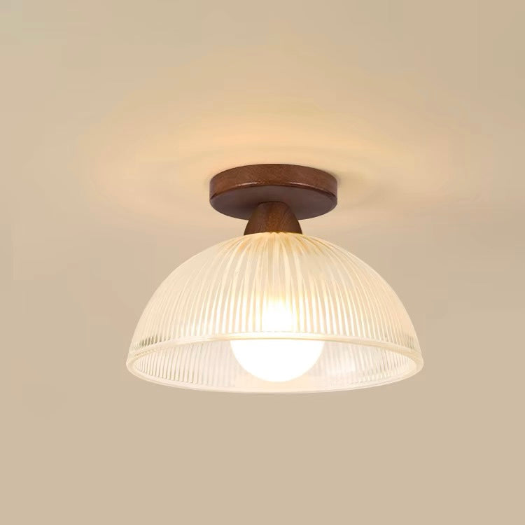 Modern Solid Wood Glass Ceiling Lamp 9