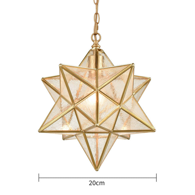 Modern Star Metal Shade Semi Flush Ceiling Light 4