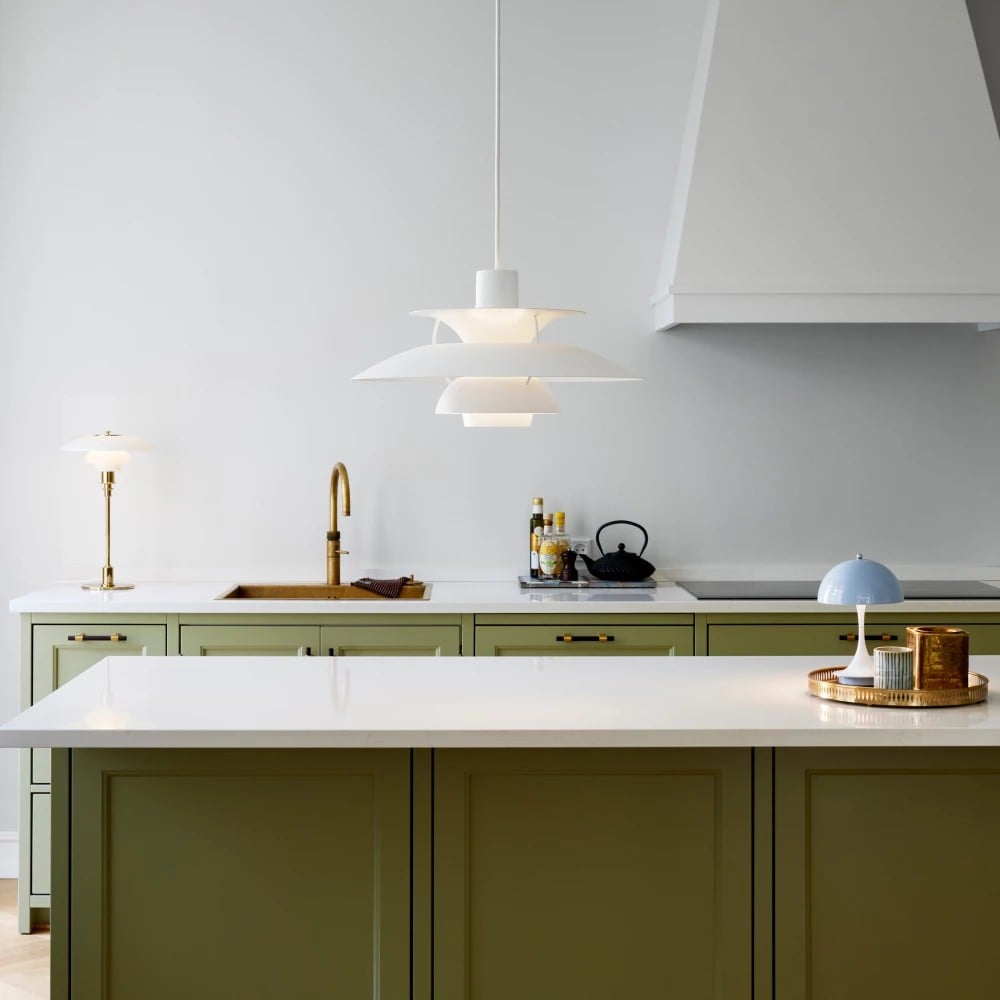 Layered Pendant Light, Danish Scandinavian Tiered Ceiling Lamp